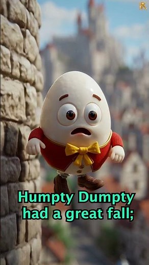 Humpty Dumpty Nursery Rhyme - 3D Animation with Lyrics l English Rhymes for children