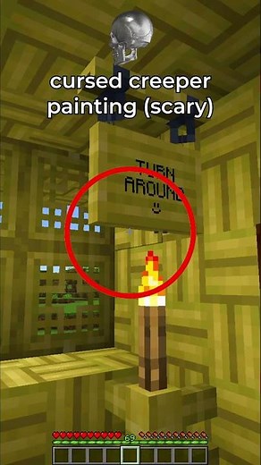 cursed creeper painting in minecraft (scary) 😱