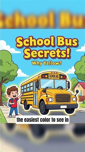 Why Are School Buses Yellow? The Real Reason#shortsvideo #viral #usafacts #schoolbus #educationfacts