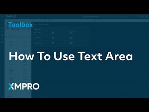 How To Use Text Area | XMPRO App Designer Toolbox