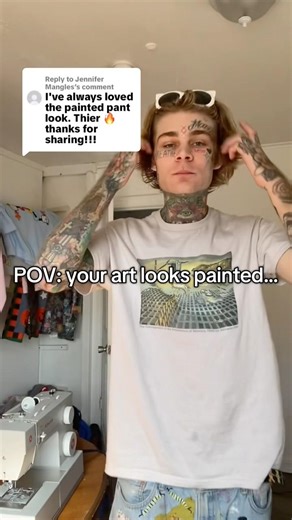 people often think my clothes are painted, but… #wearableart #sewing