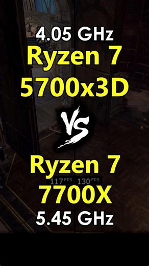 Ryzen 7 5700X3D vs Ryzen 7 7700X Test in Games