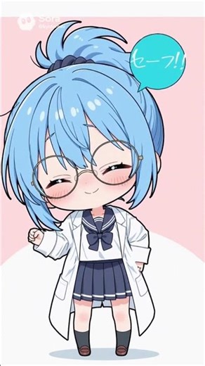 「ミニロザミィ、ちょこちょこ動く日。」白衣が大きく見えるミニサイズのロザミィが、今日も研究室の端っこで元気に走り回ってます。#ロザミィ #ミニキャラ #chibi #可愛い #shorts