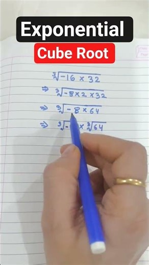 Exponential/Cube Root #maths #youtubeshorts#exponential#cube#simplify#how#shortsfeed