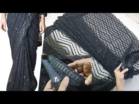Beginners Saree Stitching Tricks Full Tutorial_Saree Belt Stitching with Perfect Plates_Saree Length