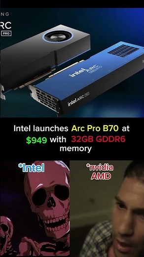 Intel Drops 32GB GPU Arc Pro B70 at $949 💀