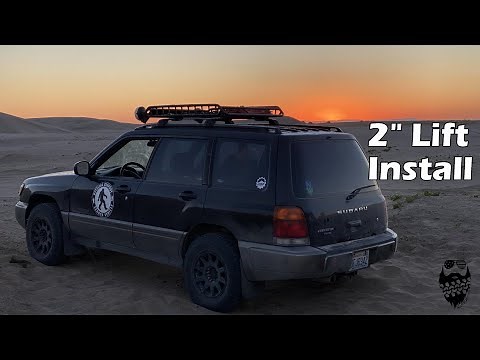 2" Subaru Forester lift kit install, Building a budget Overlander.