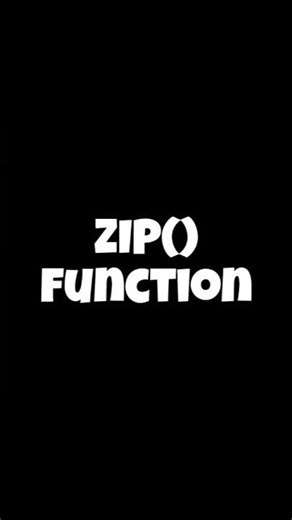 Master Python's zip() Function in 30 Seconds! 🚀 #Python