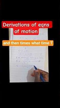 How to Derive Equations of Motion | #shortphysics Tutorial