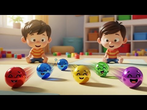 Five Little Toy Marbles Roll Roll Roll | Nursery Rhymes for Kids & Baby Songs