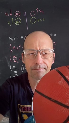 #physics calculation for the double bounce ball. #momentum #kinetic energy #physicsteacher | Rhett Allain