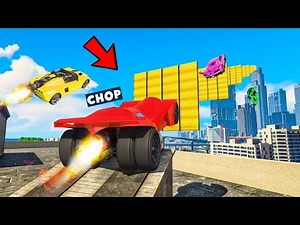 GTA 5 CHOP AND FROSTY COMPLETE THE MEGA RAMP MULTI PARKOUR
