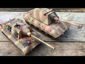 Airbrushing the 1/35 Trumpeter E100 tank, adding green camouflage