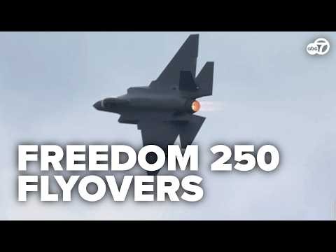 WATCH: America 250 Military Flyovers Over Washington, DC
