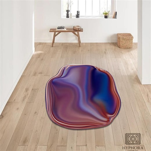 Irregular Colorful Shaped Rug 3D Vortex Mat - Etsy