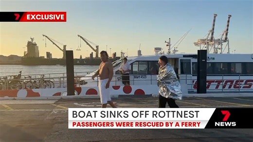Two people saved from their sinking boat off Rottnest. www.7NEWS.com.au #7NEWS | 7NEWS Perth
