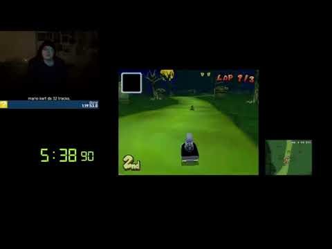 Mario Kart DS 32 track Speedrun 1:10:40.