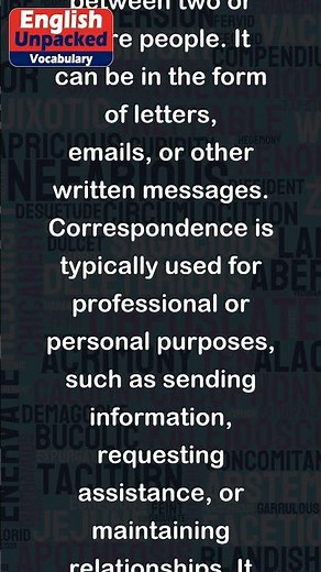 Correspondence
