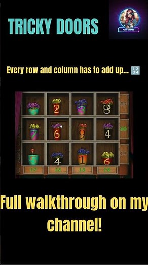 Every Row and Column Has to Add Up... 🌸 | Tricky Doors