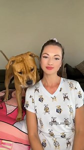 9.9K views · 696 reactions | Pajama party for two! ❤️ We’re ready for a cozy weekend in our matching sets. Does it get any cuter than this Matching set from @Darren & Phillip #matchingoutfits #cutedog #pajamas #pitbull #pitbulllove | Kaja & Macho | Facebook