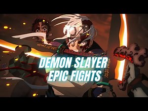Most Epic Demon Slayer Fights 4K!!!!