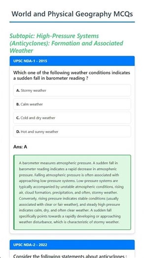 High-Pressure Systems Anticyclones: Formation and Associated Weather