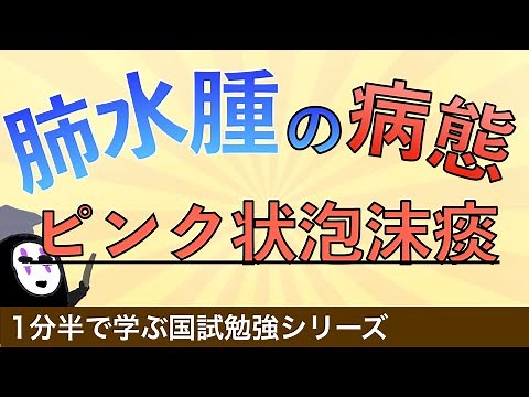 1分半で学ぶ国試勉強シリーズ「肺水腫の病態とは」ピンク状泡沫痰の機序をわかりやすく解説
