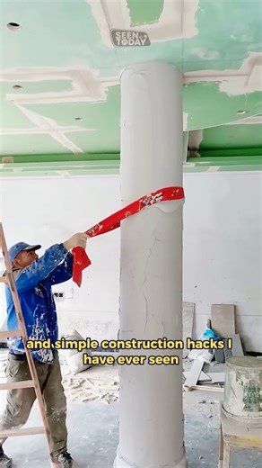 The Secret to Plastering a Round Column #fblifestyle | Seen Today