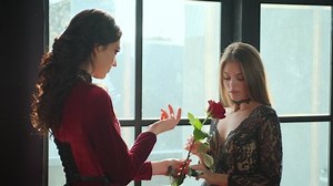 Beautiful Wicked Witch Woman Gives Red Stock Footage Video (100% Royalty-free) 1054904918 | Shutterstock