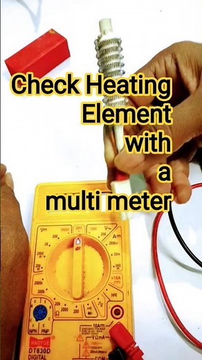 Check Heating Element With A Multi Meter || #short