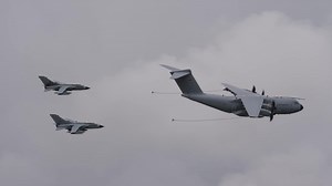 RIAT 2023 we was treated something different and I had not seen before by the German air force. An air to air refuelling demo with 2 Tornado's and 1 A400M with an epic topside pass. | Mac-1 Media