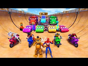 GTA 5 MOD: Spider-Man Crash on Rainbow Road! The Most Epic New Stunt Race in GTA V!