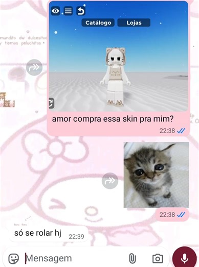 Compra de skin no Roblox: Ajude-me!