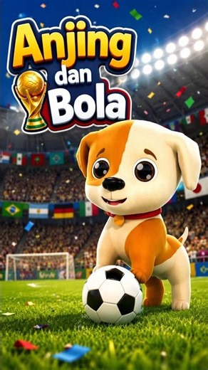 Loves Playing Fetch - Dog and Ball - Newest Indonesian Children's Song - Funny Animal Song