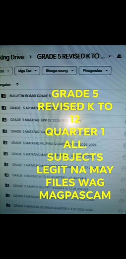 QUARTER 1 DLL with Jived PPT UPDATED !!! Enhached k to 12 Curriculum for Grade 5 �ALL subjects �Self-made �Yes to the original file creator �ALSO AVAILABLE � � Periodical Test � Classroom Observation Files �No to File Stealers �No to Scammers �Sa mga legit na gumagawa ng files lang tayo mga kaguro, kasi pinaghihirapan po namin ang paggawa ng files po. �NO TO FILE STEALERS PO!�� GRADE 5 TEACHERS, READY NA BA KAYO?�� Sa mga nangangailangan ng Files meron po ako � **Grade 5 Quarter 1-4 Lesson Plan 