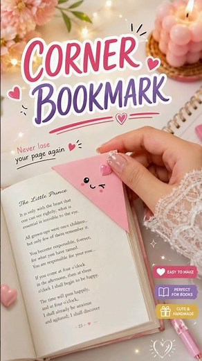 How to Make a Paper Corner Bookmark 📖✨ | Never Lose Your Page Again! 😍