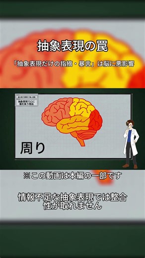 【脳科学】「周りを見ろ」という抽象的な説教が脳を破壊する理由 #脳科学 #抽象表現 #対人 #曖昧な指示 #思考停止