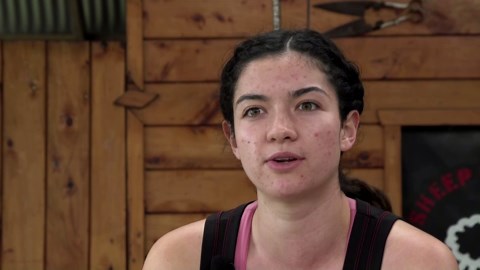 Female sheep shearer inspired by women athletes