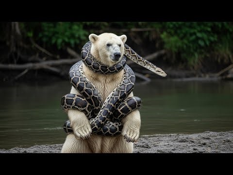 Rescue Team: Saves white bear from GIANT Python Attack