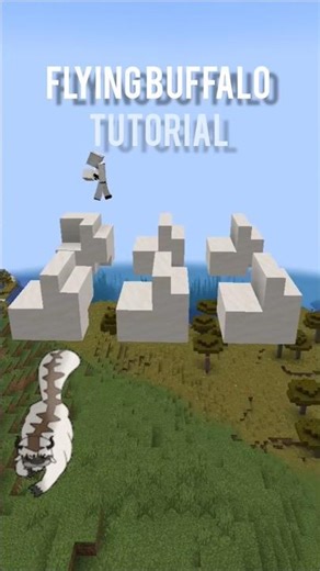 Minecraft tutorial bulid flying buffalo Appa! #buliding #minecraft #trend #viral #gaming