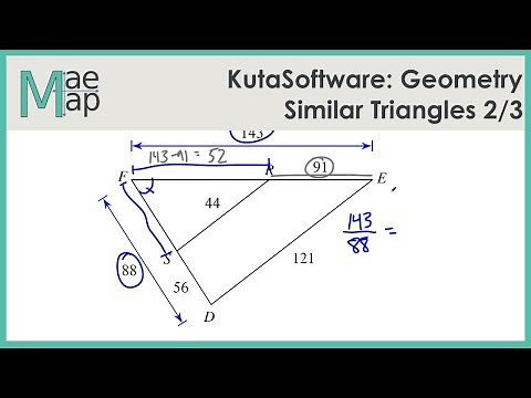 KutaSoftware: Geometry- Similar Triangles Part 2