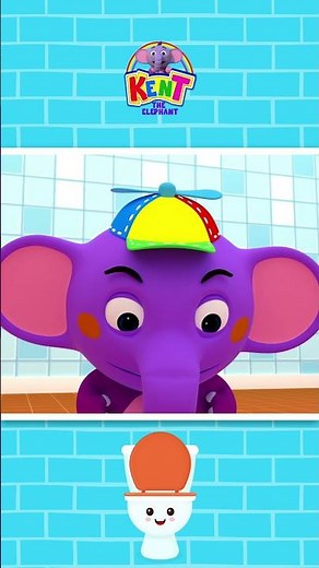 Say Bye Bye Poo Poo! 💩🚽#shorts #kidssong #trending #kenttheelephant