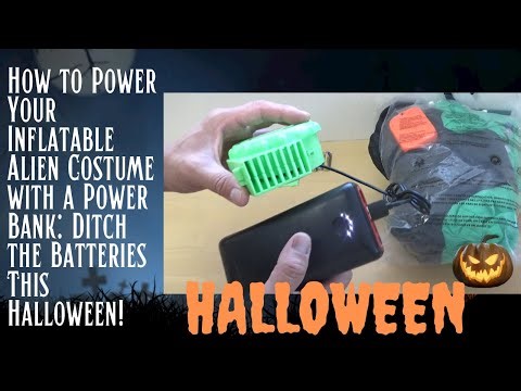 "How to Power Your Inflatable Alien Costume with a Power Bank: Ditch the Batteries This Halloween!"