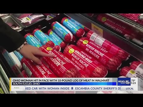 VIDEO: Ohio woman hit in face with 10-pound ‘log of prepackaged meat’ during fight at Walmart
