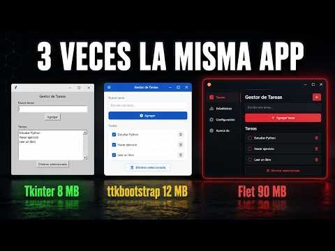 Construí la MISMA app 3 veces en Python: el .exe pasó de 8 MB a 90 MB