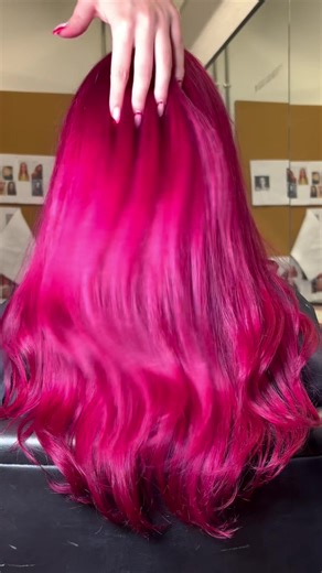 Atomic Cherry Hair Dye on Bleached Hair
