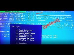Arbeitsspeicher (RAM) auf Fehler überprüfen, beim Systemabstürze o. Bluescreens