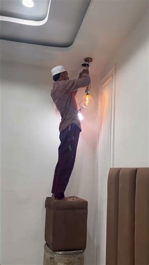 Naat || Ceiling lamp installation || How to install a lamp light #elecrical #lamplight