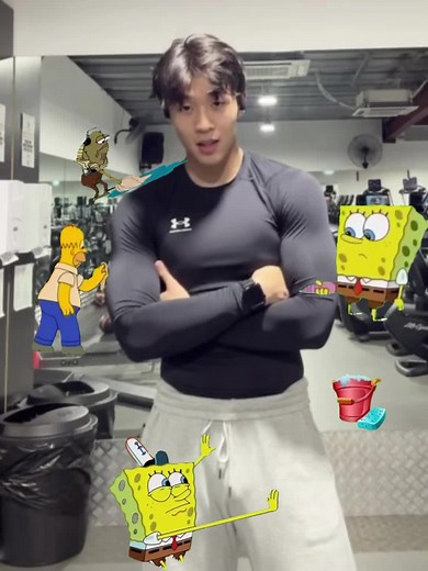 SpongeBob Characters in a Gym Workout Video