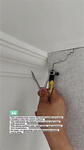 Perfect Trim Fit Using a Scribing Tool #Carpentry #HomeImprovement #DIY